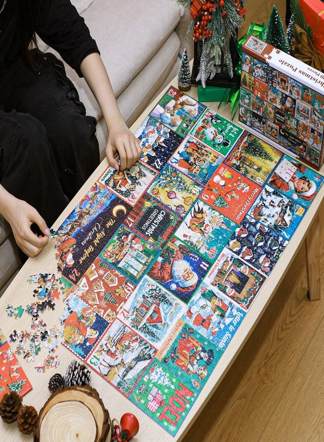 سيفانير مجموعة أحجيات الصور المقطوعة من سيفانر، 1000 قطعة، أحجيات شتوية لعيد الميلاد، أحجيات للكبار، تقويم عيد الميلاد، العد التنازلي لعام 2025، أحجية عيد الميلاد، أحجية سانتا، أفكار هدايا للكبار - Image 5